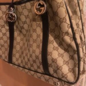Authentic  Gucci monogram  tote.